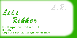 lili rikker business card